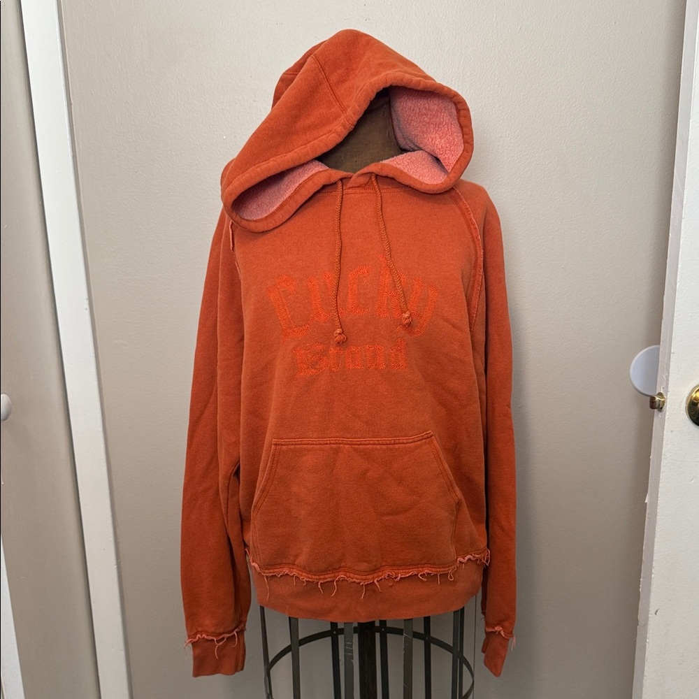 Lucky Brand Burnt Orange Hoodie Sweater